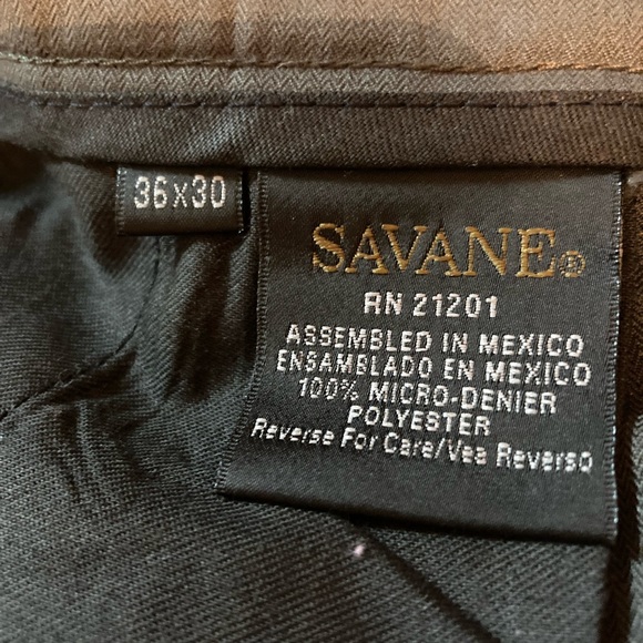 Size 36/30 Men’s Savane Silkworks Luxury touch Performance pants size Cuffs - Picture 4 of 4